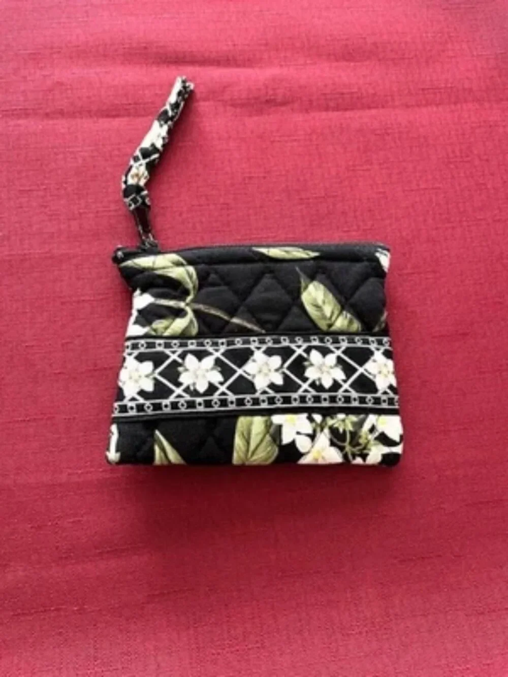 Vintage Vera Bradley Jasmine Pattern Quilted Coin Purse Wallet - Picture 2 of 3
